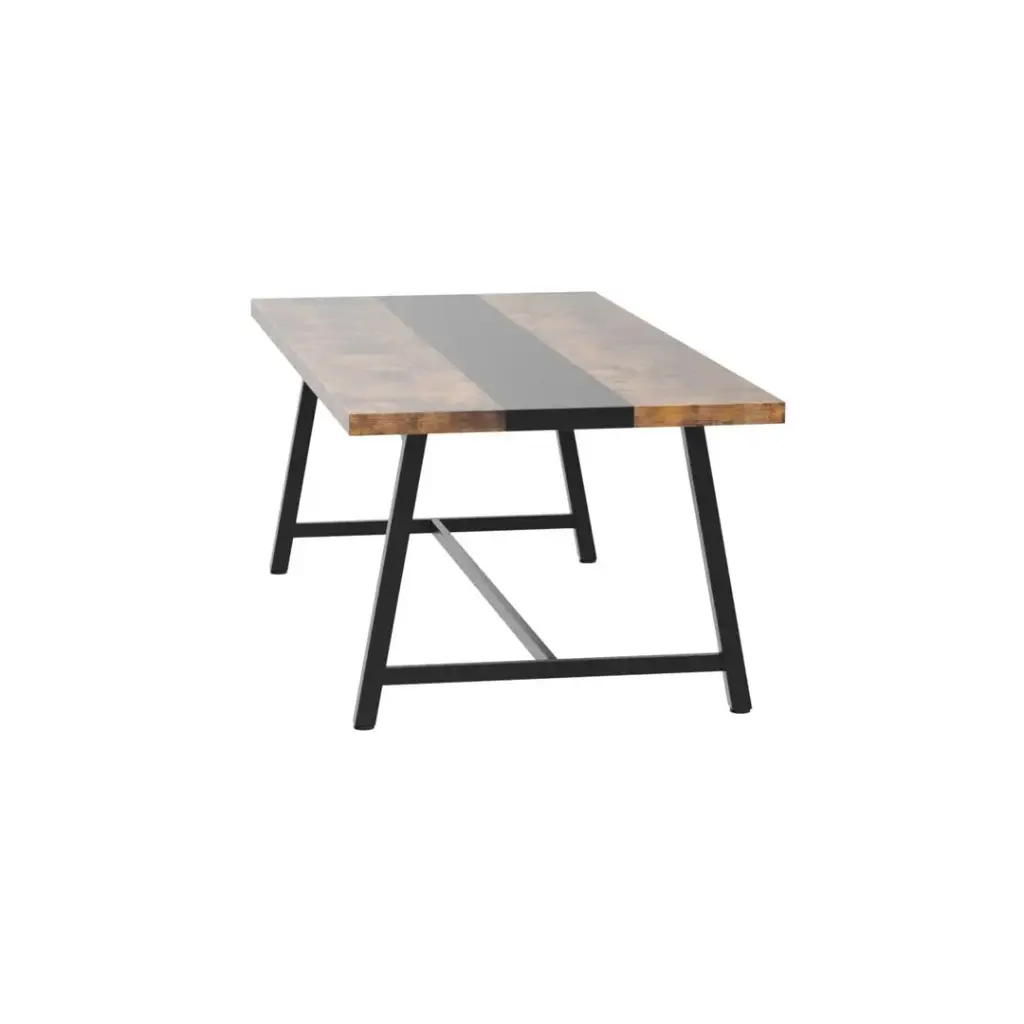 Wooden and steel meeting seminar table for office conference room