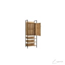 Steel and wood storage cabinet