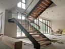 Glass Railing U Shaped Staircase (Price per meter)