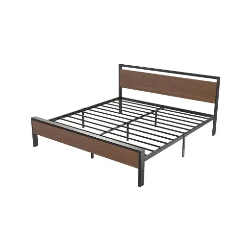 Wooden Steel Bed(Teak)