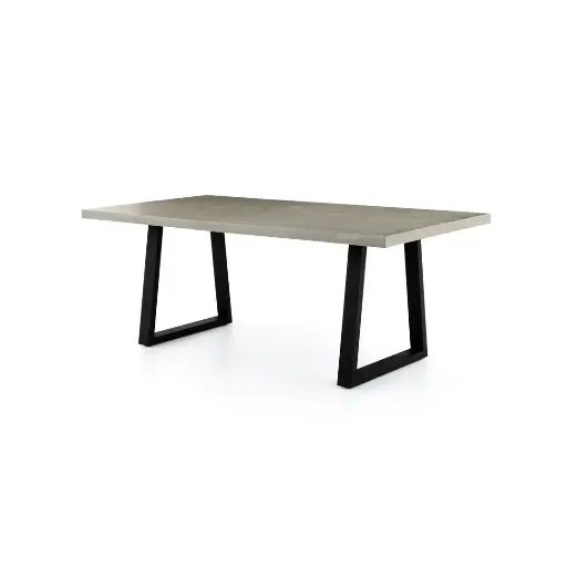 [LUX/FUR/TAB/01] Dining Table Steel with Granite Top (6 Seater)